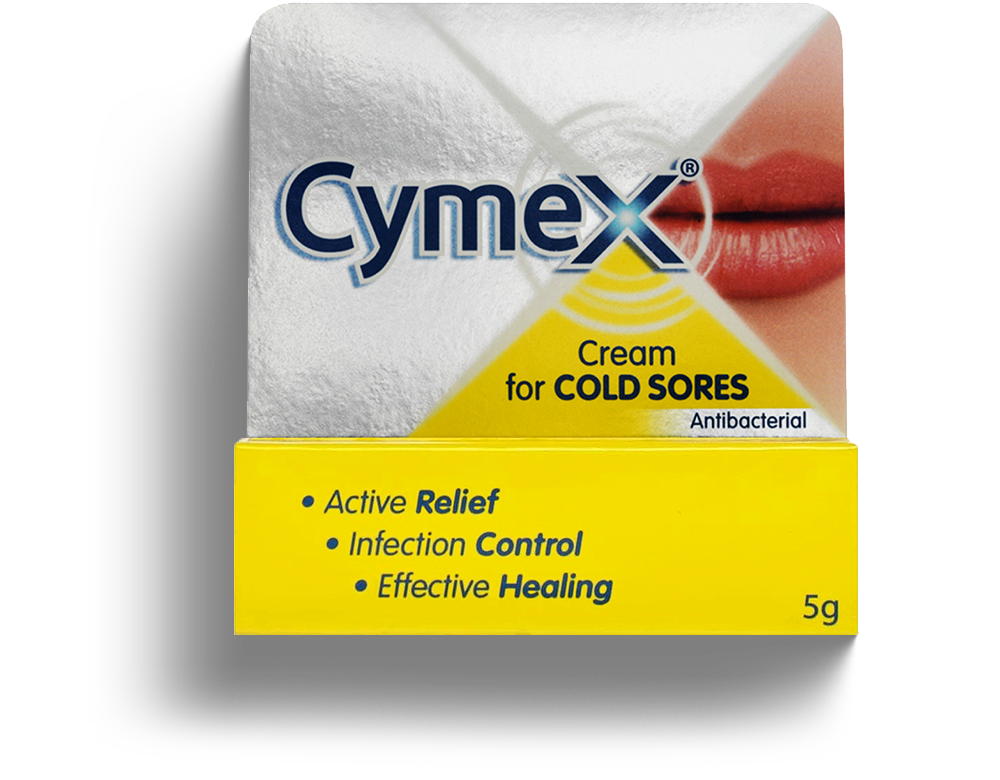 A box of Cymex cream, treatment for cold sores
