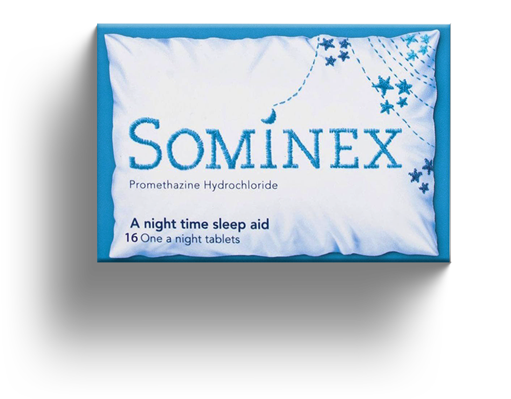 A box of Sominex - a night time sleep aid