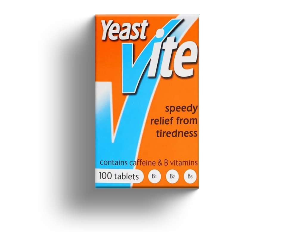 A box of Yeast Vite - speedy relief from tiredness
